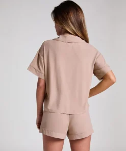 Essential Jersey Short-Sleeved Jacket - Beige