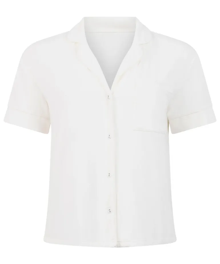Essential Jersey Short-Sleeved Jacket - White