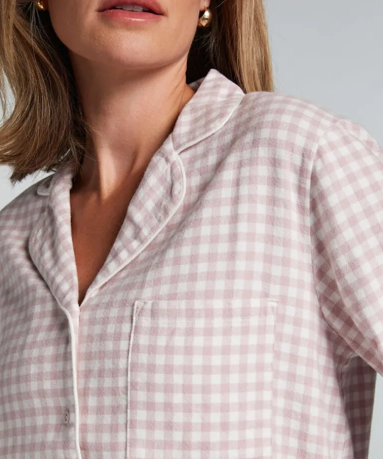 Essentials Flannel Pyjama Top - Purple