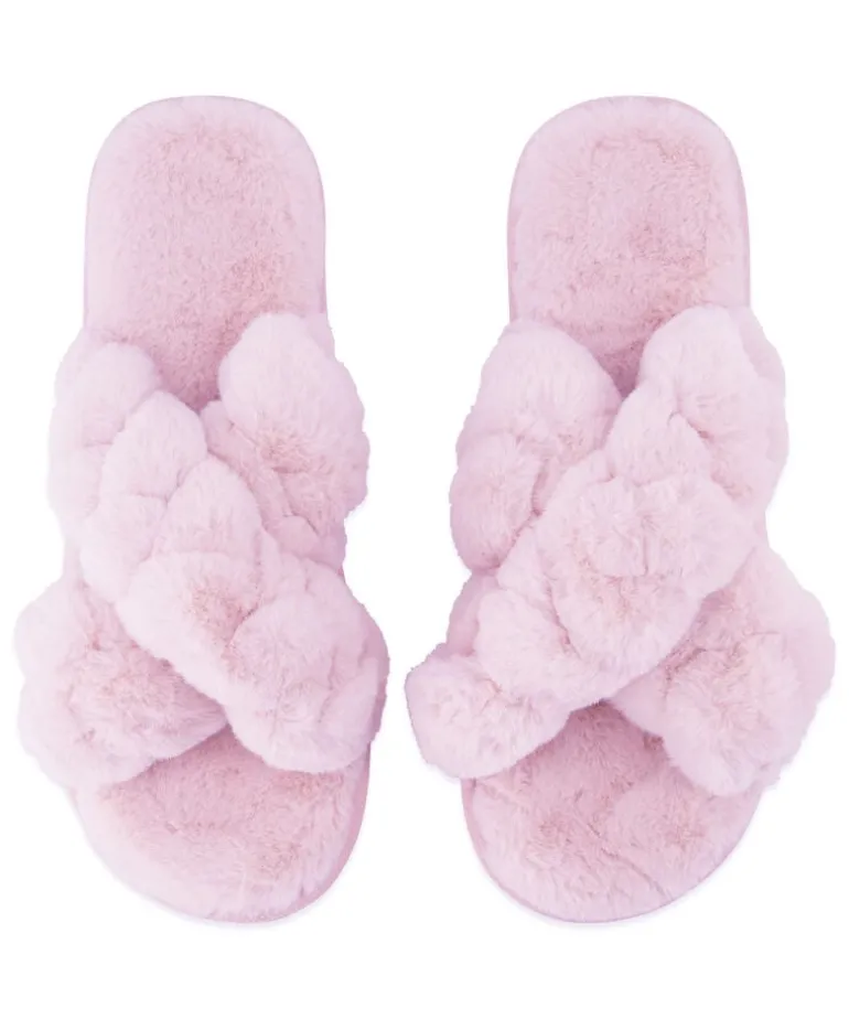 Fake Fur Sliders - Purple