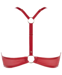 Faye Padded Underwired Push-Up Bra - Red