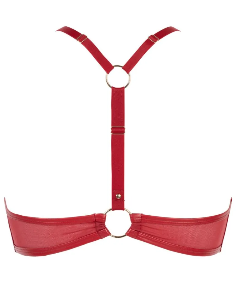 Faye Padded Underwired Push-Up Bra - Red