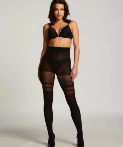 Fishnet Overknee Tights - Black