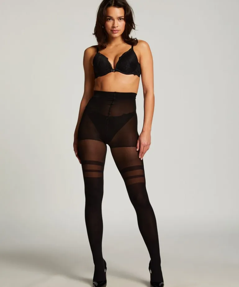 Fishnet Overknee Tights - Black