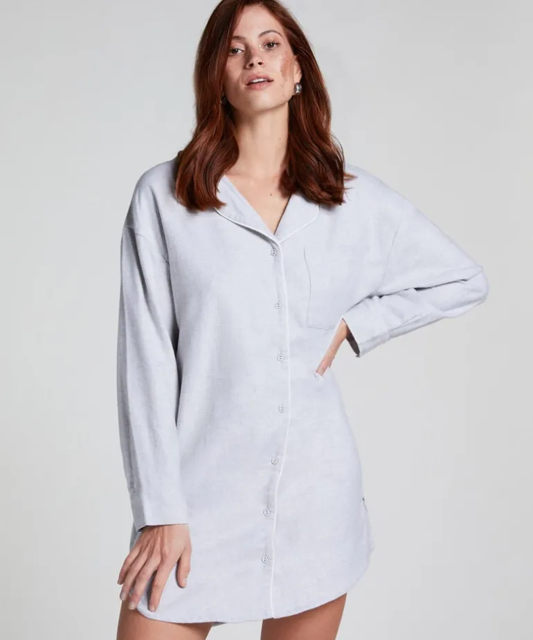 Flannel Nightshirt - Gray