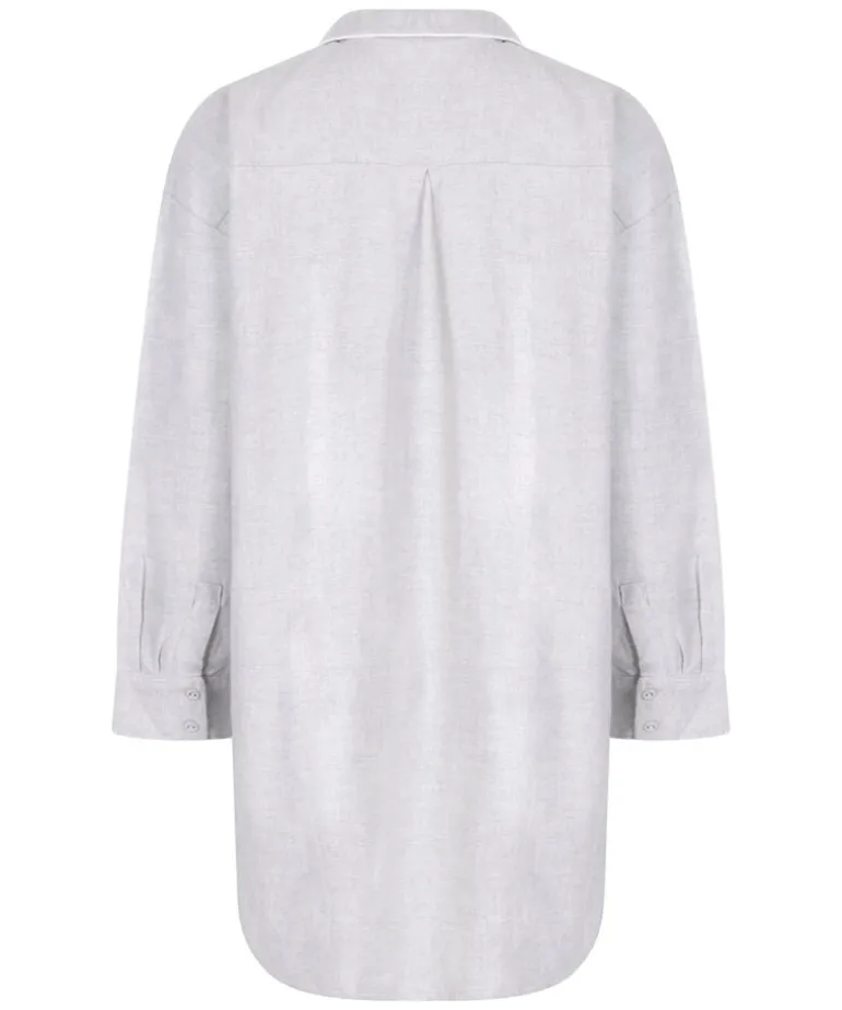 Flannel Nightshirt - Gray
