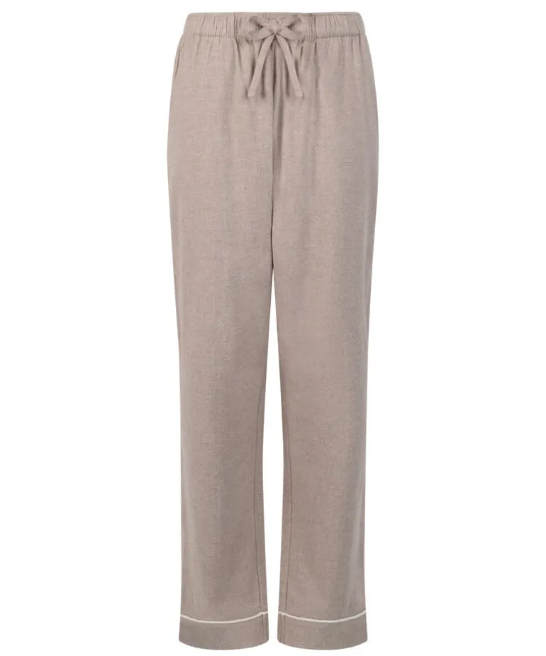 Flannel Pyjama Pants - Beige