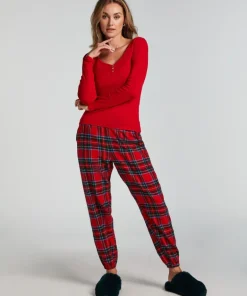 Flannel Pyjama Pants - Red