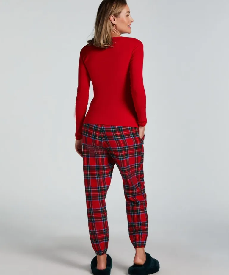 Flannel Pyjama Pants - Red
