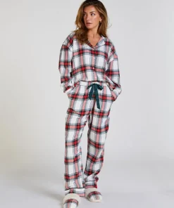 Flannel Pyjama Pants - White
