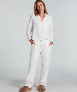 Flannel Pyjama Pants - White