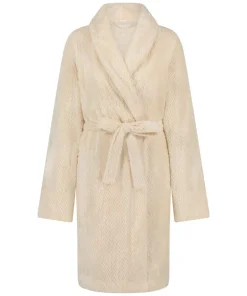 Fleece Bathrobe - White