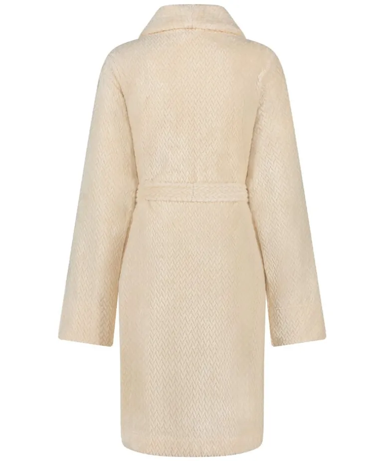 Fleece Bathrobe - White