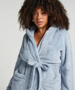 Fleece Bathrobe Short - Blue