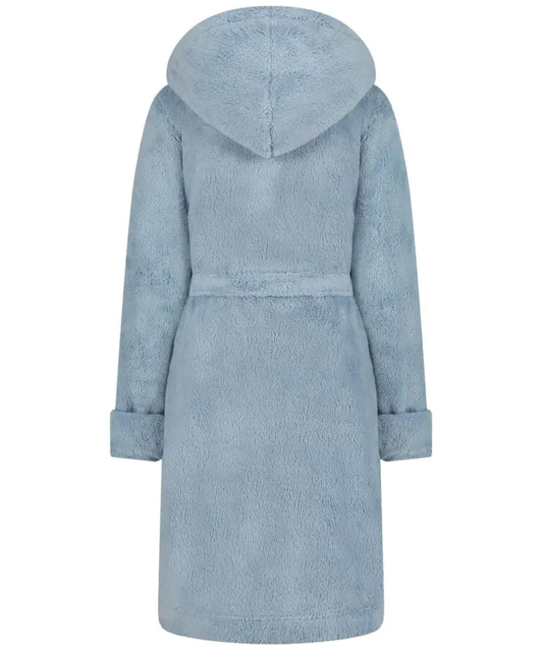 Fleece Bathrobe Short - Blue