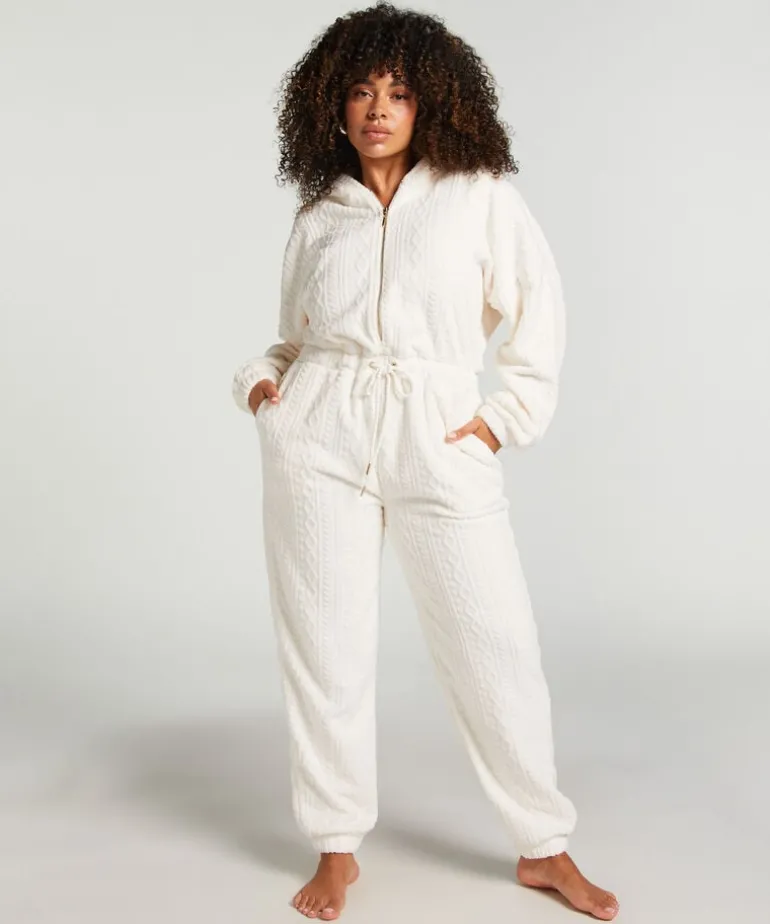 Fleece Onesie - White
