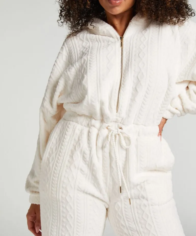 Fleece Onesie - White