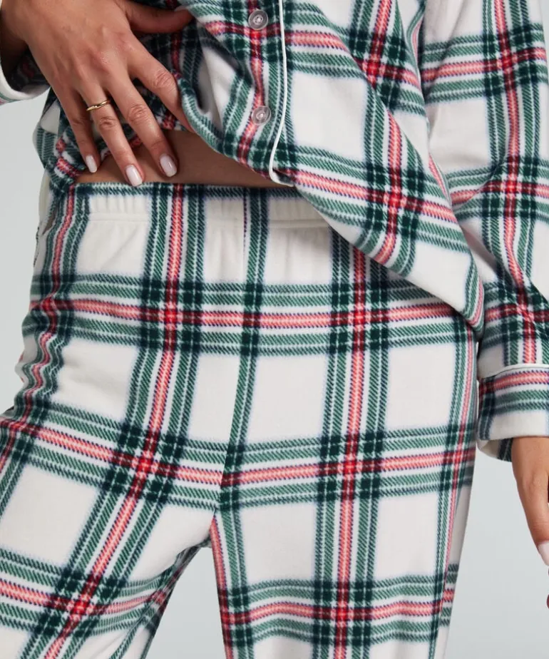 Fleece Pyjama Set - White