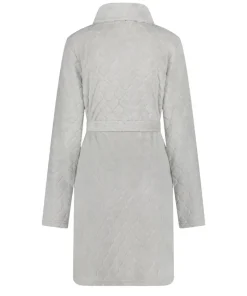 Fleece Zip Bathrobe - Gray