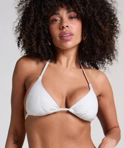 Giselle Triangle Bikini Top - White