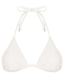 Giselle Triangle Bikini Top - White