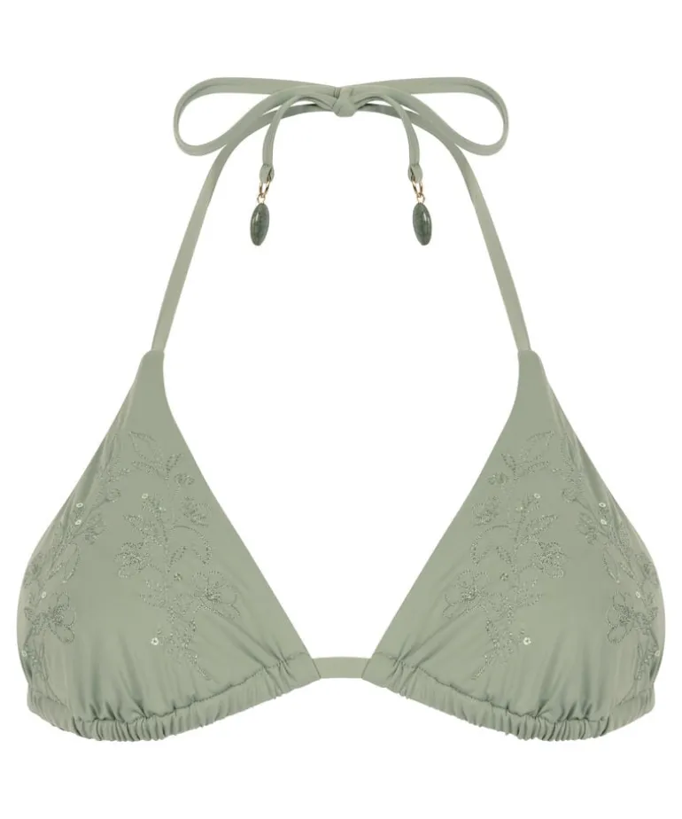 Giselle Triangle Bikini Top - Green