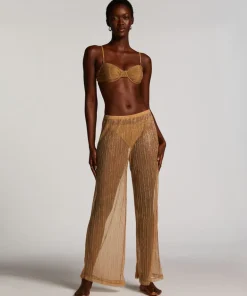 Goldie Shimmer Beach Pants - Yellow
