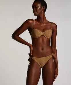 Goldie Shimmer Bikini Top - Yellow