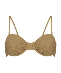 Goldie Shimmer Bikini Top - Yellow