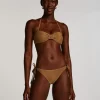 Goldie Shimmer Cheeky Tanga Bikini Bottoms - Yellow