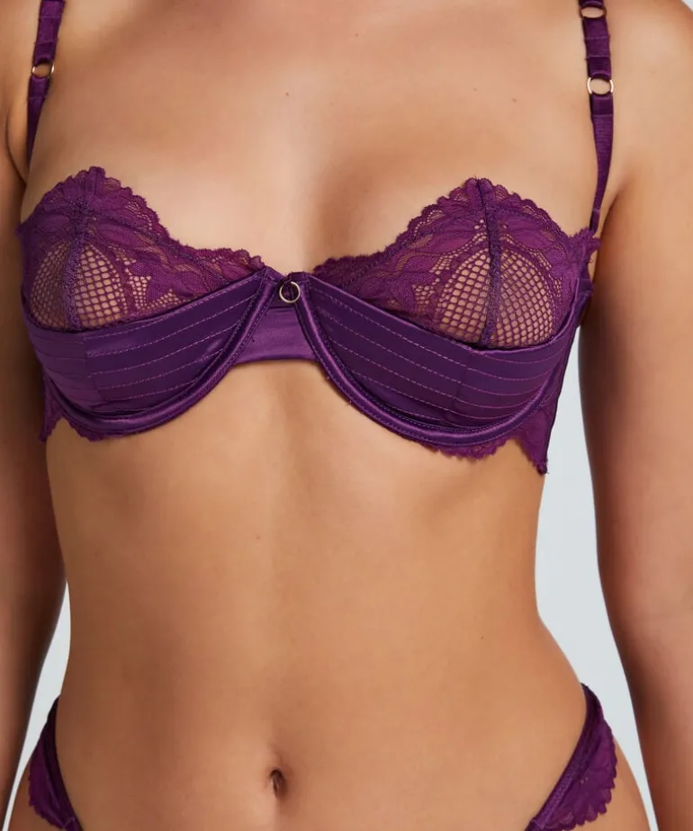 Half-Padded Cup Underwired Bra Belladonna - Purple