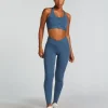 HKMX Crossed High Waisted Leggings - Blue