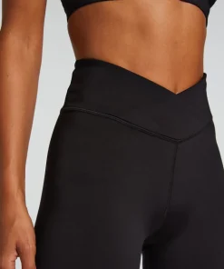 HKMX Crossed High Waisted Leggings - Black