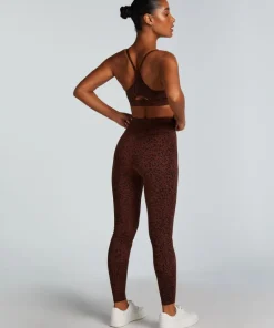 HKMX Crossed High Waisted Leggings - Brown