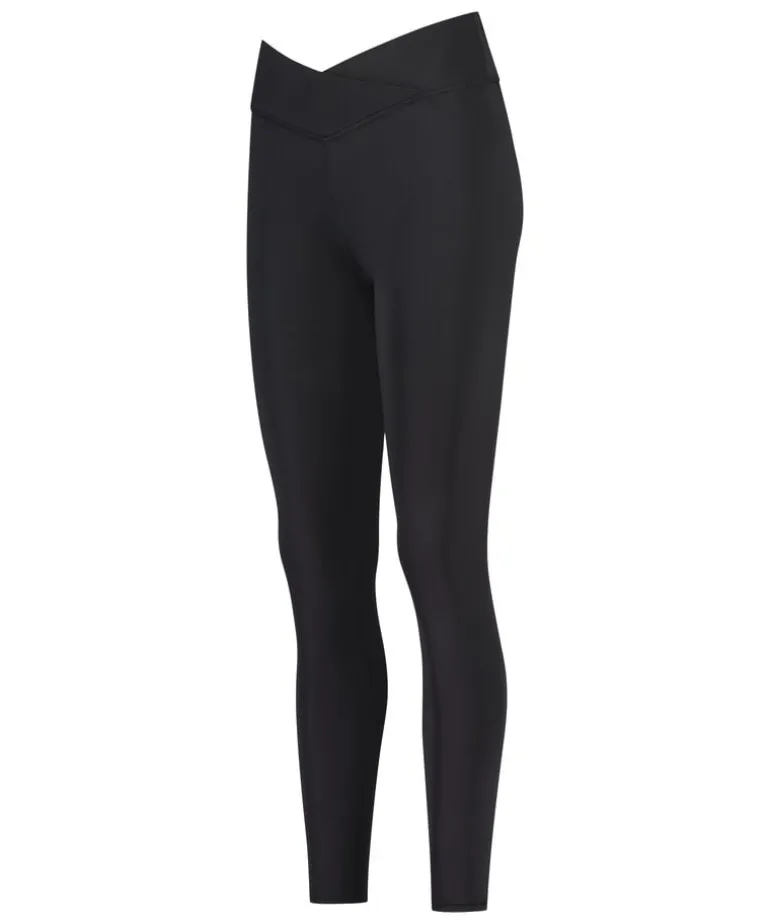 HKMX Crossed High Waisted Leggings - Black