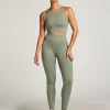 HKMX High waisted seamless sport legging - Green