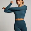 HKMX Seamless Sport Cropped Top - Green