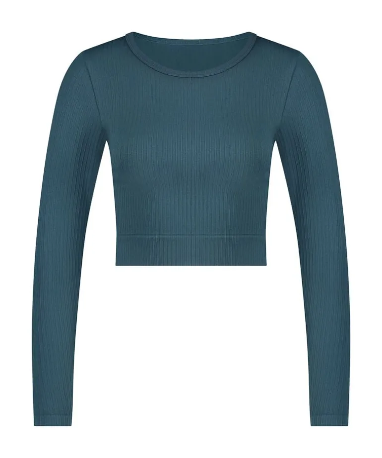 HKMX Seamless Sport Cropped Top - Green