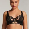 Iggy Half-Padded Underwired Longline Bra - Black