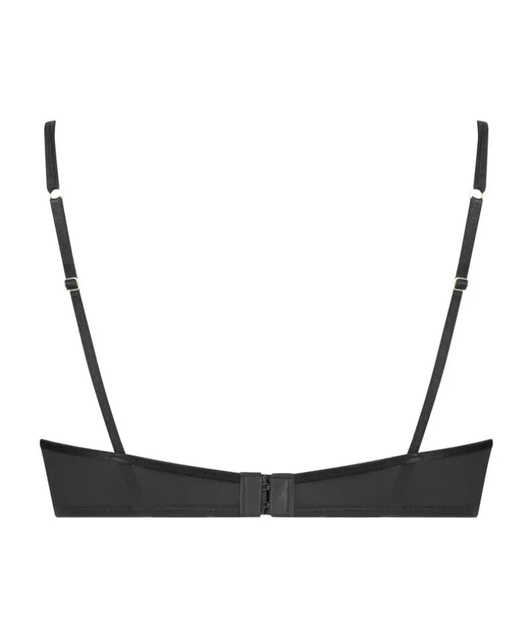 Iggy Half-Padded Underwired Longline Bra - Black