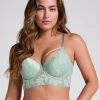 Ingrid Padded Underwired Longline bra - Green
