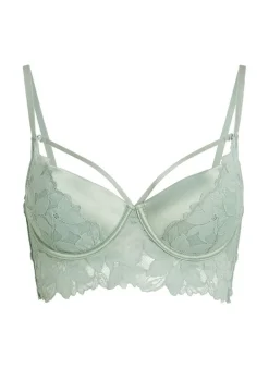 Ingrid Padded Underwired Longline bra - Green