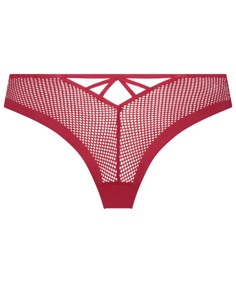 Invisible Brazilian Fishnet - Red