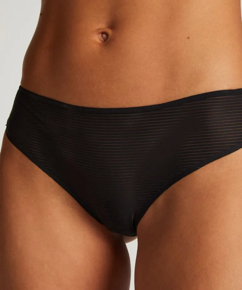 Invisible Brazilian Stripe mesh - Black