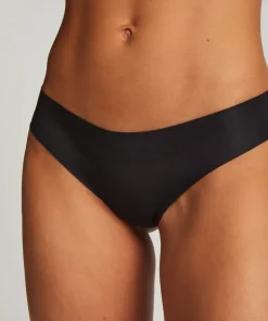 Invisible cotton thong - Black