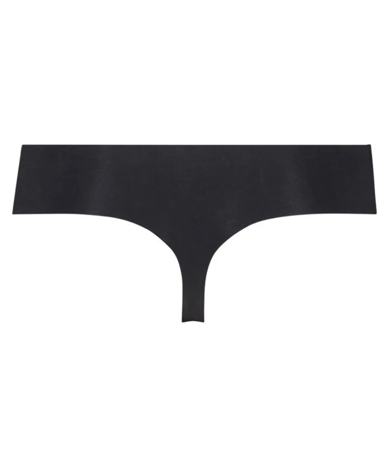 Invisible cotton thong - Black