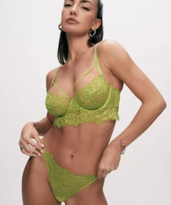 Isabella Non-Padded Underwired Longline Bra - Green