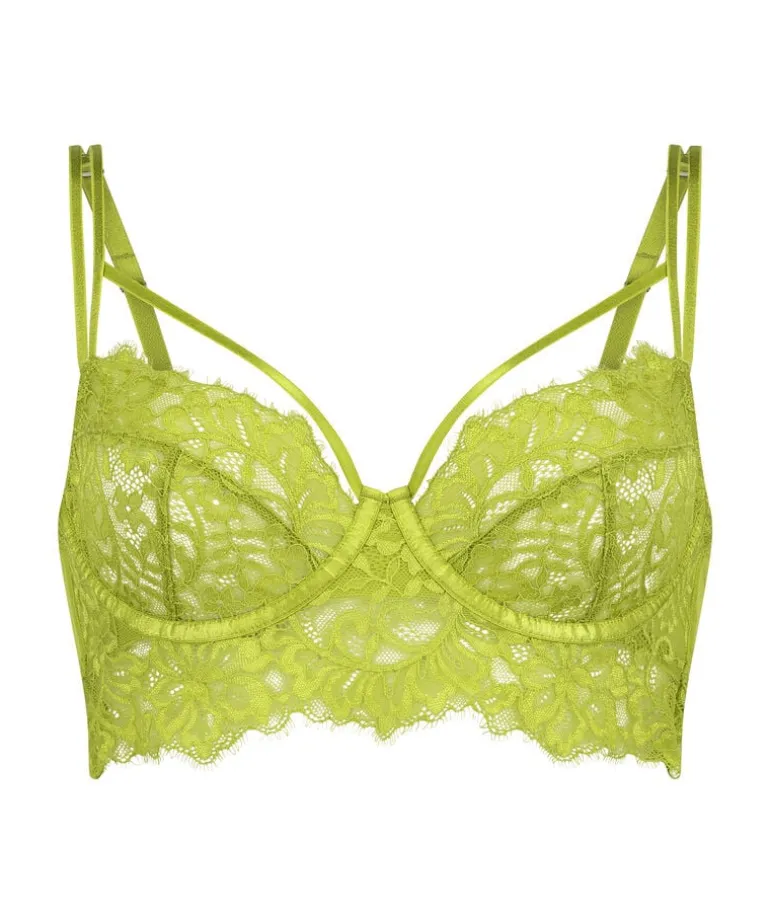 Isabella Non-Padded Underwired Longline Bra - Green