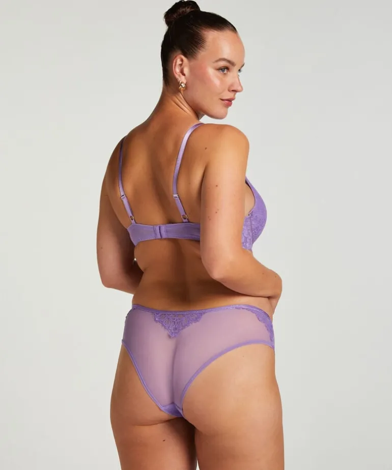 Isabella Padded Push-Up Underwired Bra - Purple