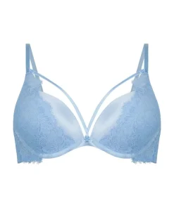 Isabella Padded Push-Up Underwired Bra - Blue